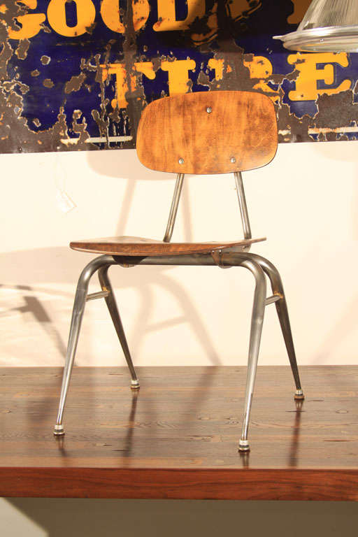 School chairs with industrial feel.  Refinished.  available upon request.  Priced individually
