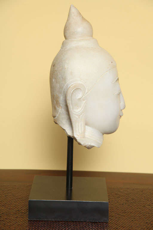 Alabaster Head of Buddha
