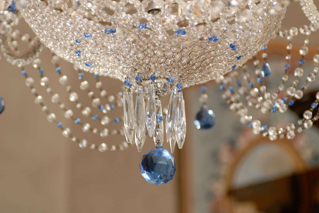 Vintage French Crystal Chandelier For Sale 2