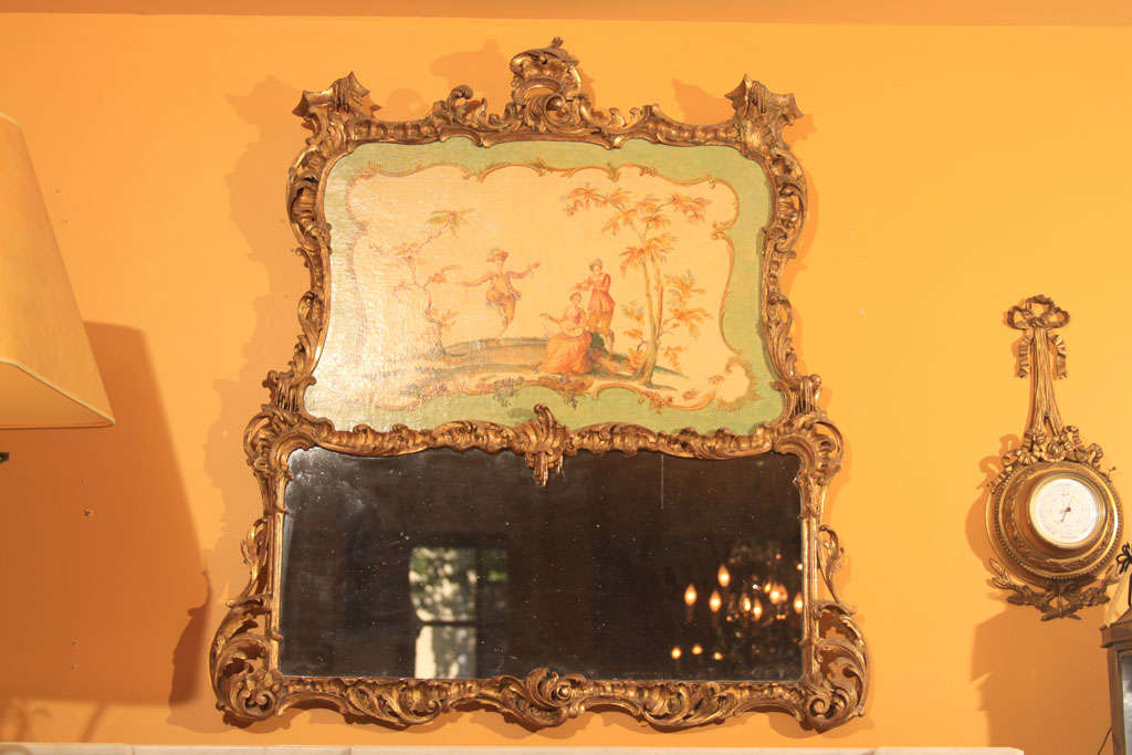 George III Gilt Trumeau Mirror