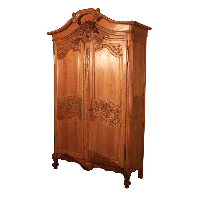 French Pine Marriage Armoire For Sale