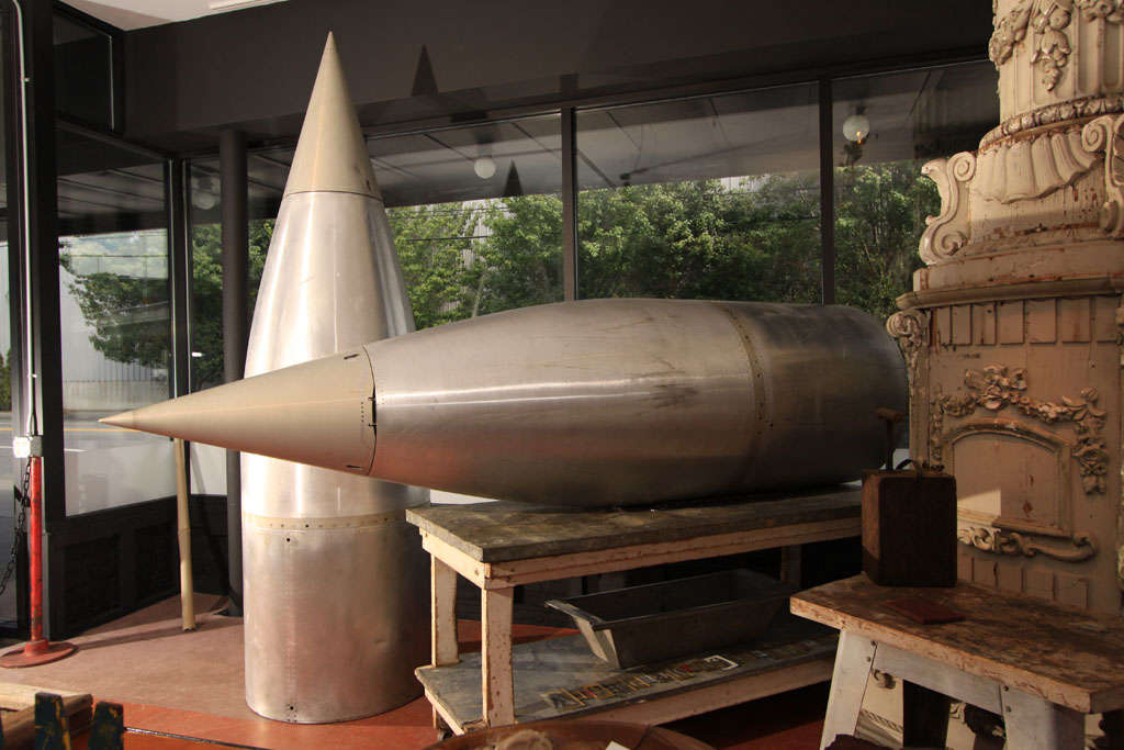 American Pair of 9ft Tall Intercontinental Ballistic Missile Tips