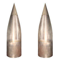 Pair of 9ft Tall Intercontinental Ballistic Missile Tips