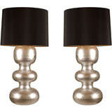 Pair of Silver Ball Lamps