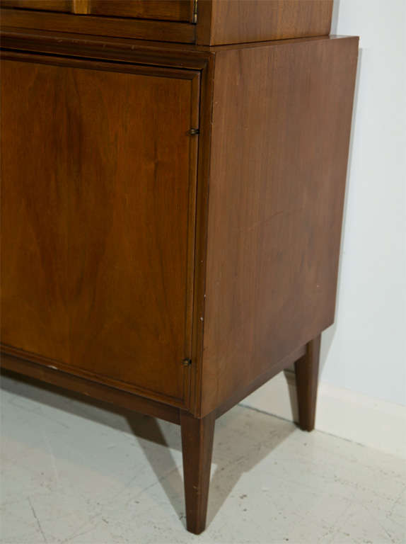 Rare Danish Modern Teak Breakfront or Sideboard In Excellent Condition In Stamford, CT