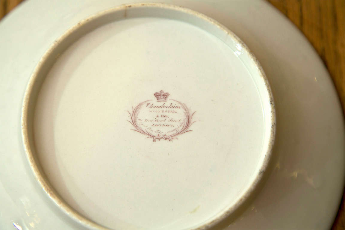 Porcelain Set of 8 Chamberlain Wercester Imari Dessert Plates*