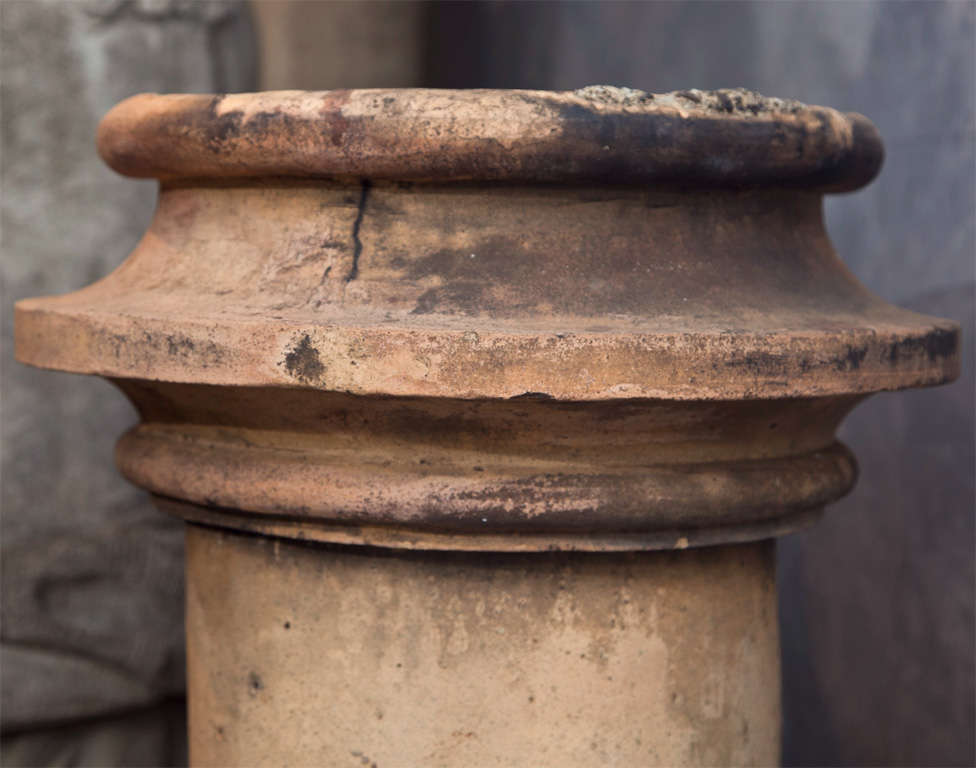 British Striking Tall 19th Century Terracotta Chimney Pot For Sale