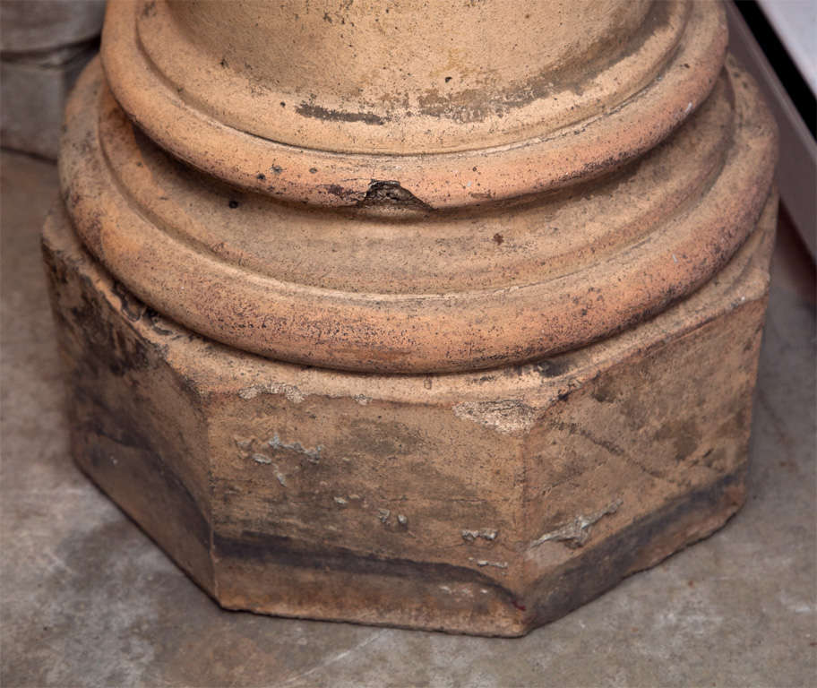 Hand-Crafted Striking Tall 19th Century Terracotta Chimney Pot For Sale
