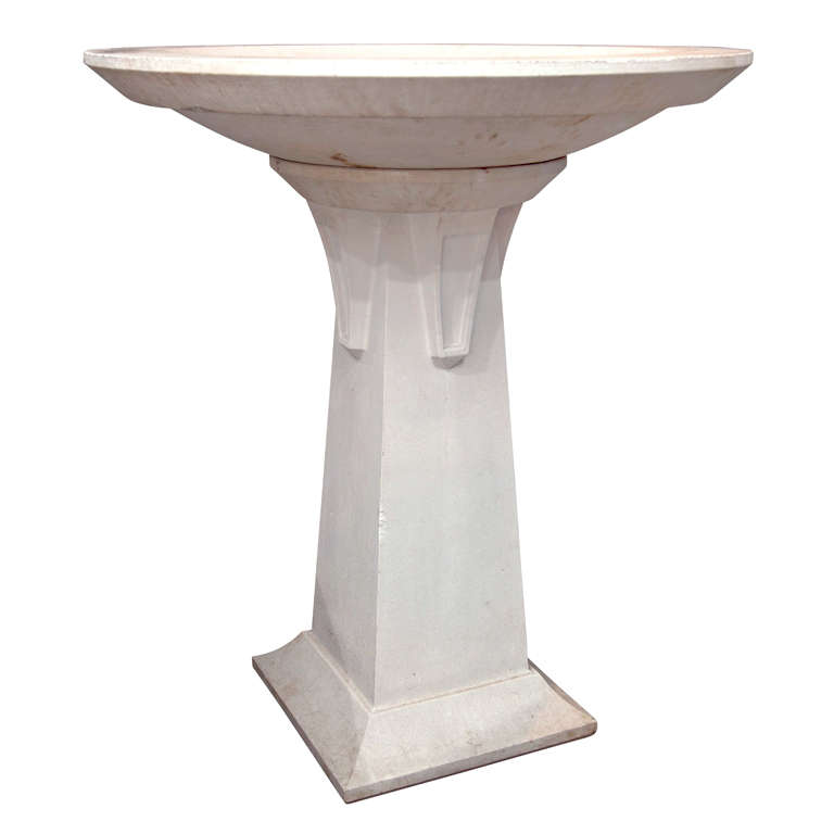 Imposing English Deco Style Birdbath