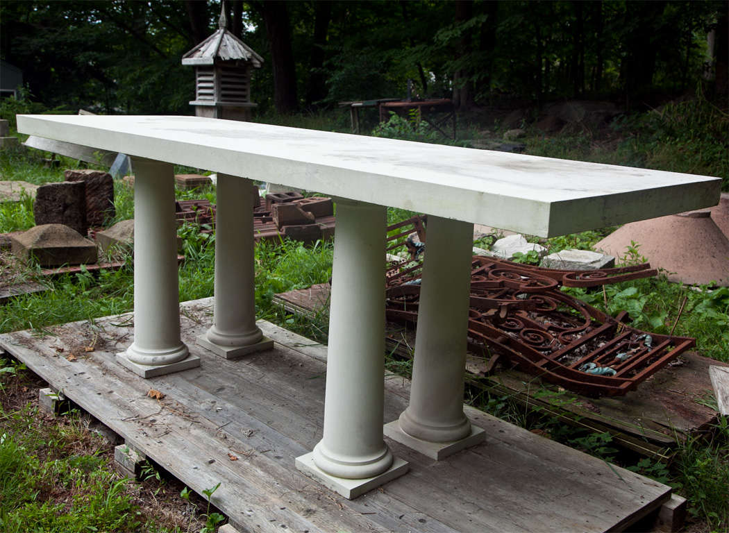 Mid-20th Century Colossal Portland Stone Table