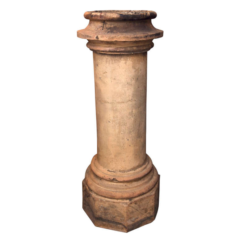 Striking Tall 19th Century Terracotta Chimney Pot For Sale at 1stDibs
