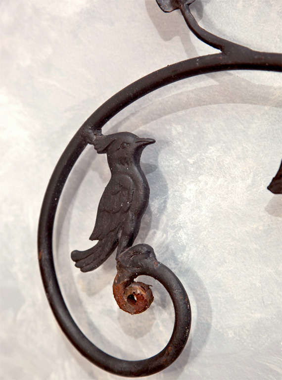 Decorative Wrought Iron Wall Planter Tree at 1stdibs
