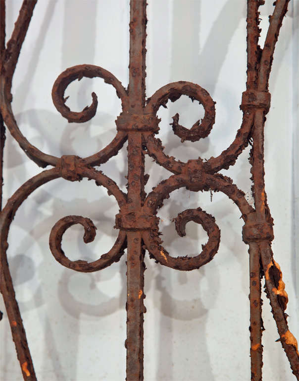 Monogrammed Wrought Iron English Garden Gate at 1stDibs