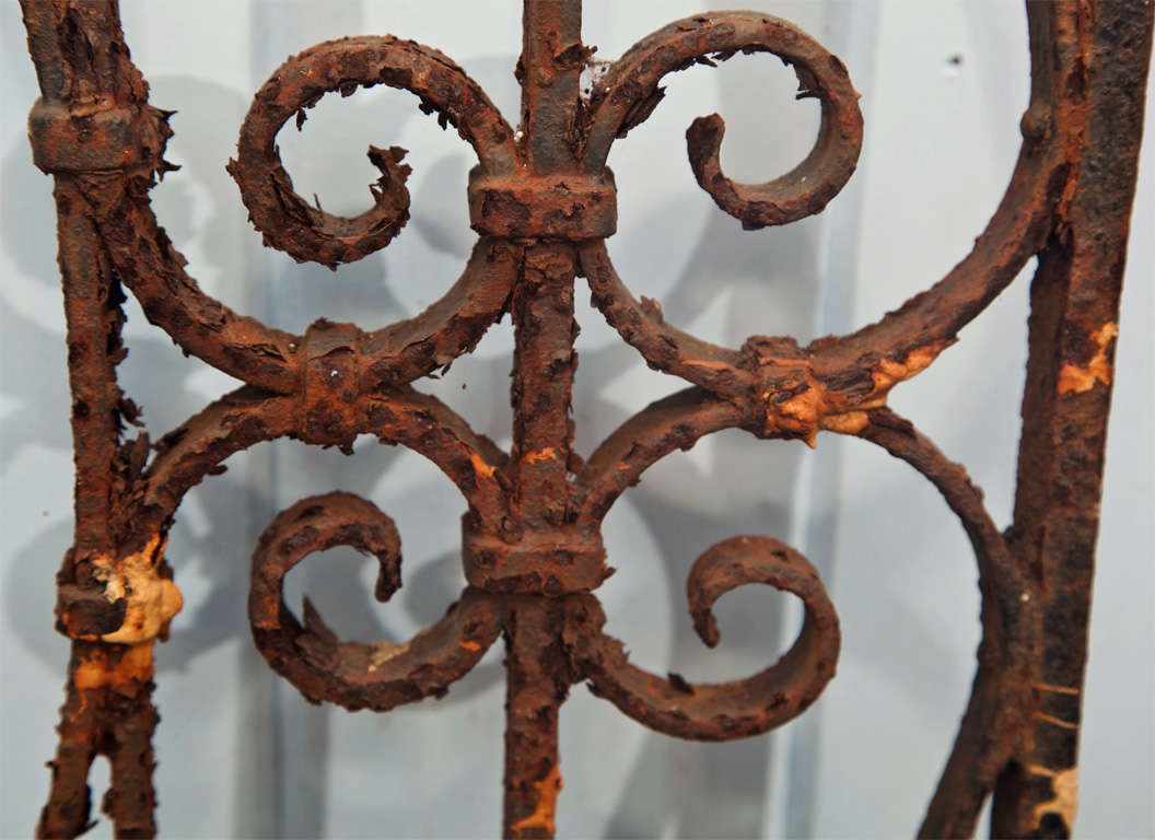 Monogrammed Wrought Iron English Garden Gate at 1stDibs