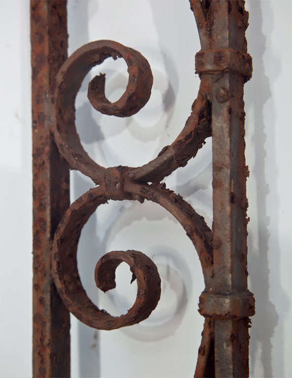 Monogrammed Wrought Iron English Garden Gate at 1stDibs