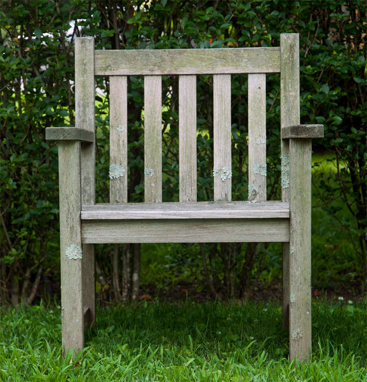 Classic Lichened Teak Garden Set at 1stdibs