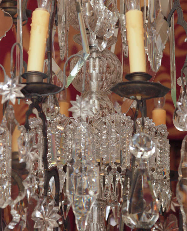 18th Century and Earlier Period Louis XIV Bronze And Crystal Chandelier