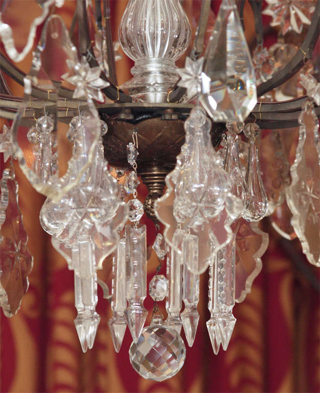 Period Louis XIV Bronze And Crystal Chandelier 1