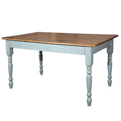 Antique English pine farmhouse table, c. 1860