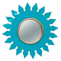 Turquoise Sunburst Mirror