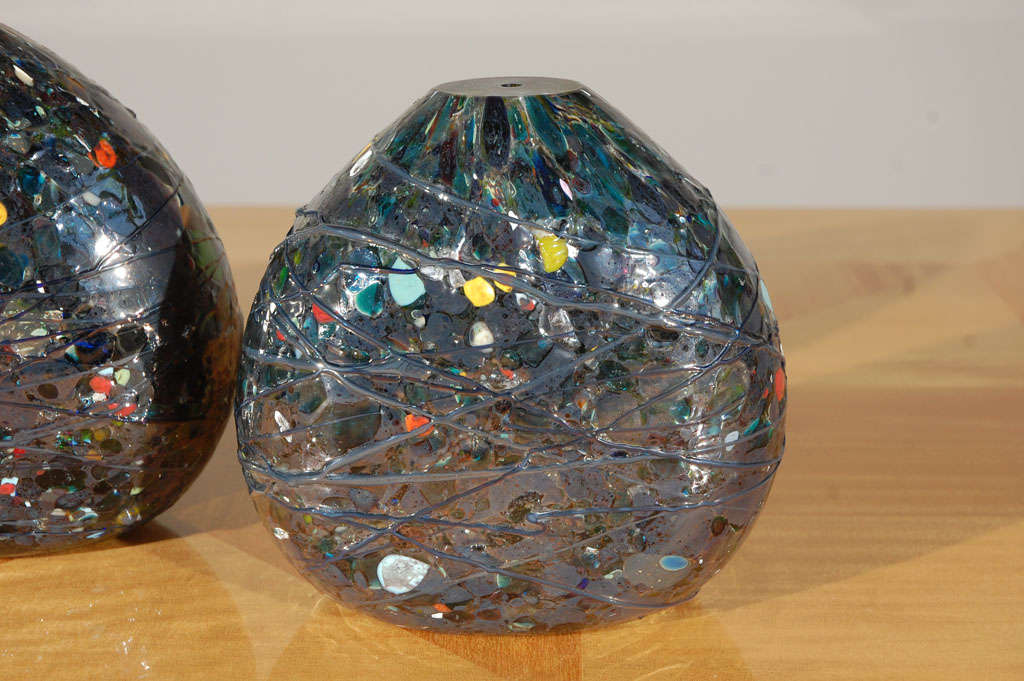 20th Century Set of Three Art Glass Vases