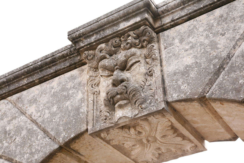 Limestone A carved limestone arch