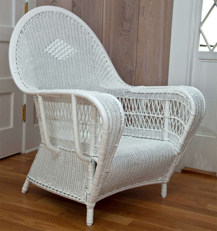 20th Century Antique Deco Wicker Chairs For Sale