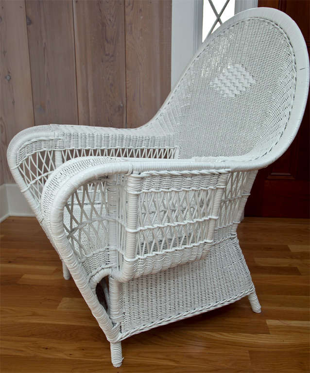 Antique Deco Wicker Chairs For Sale 3