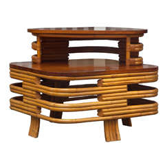 Rattan Corner Table