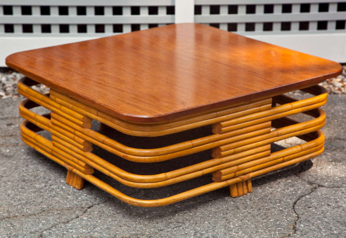 American Rattan Cocktail Table
