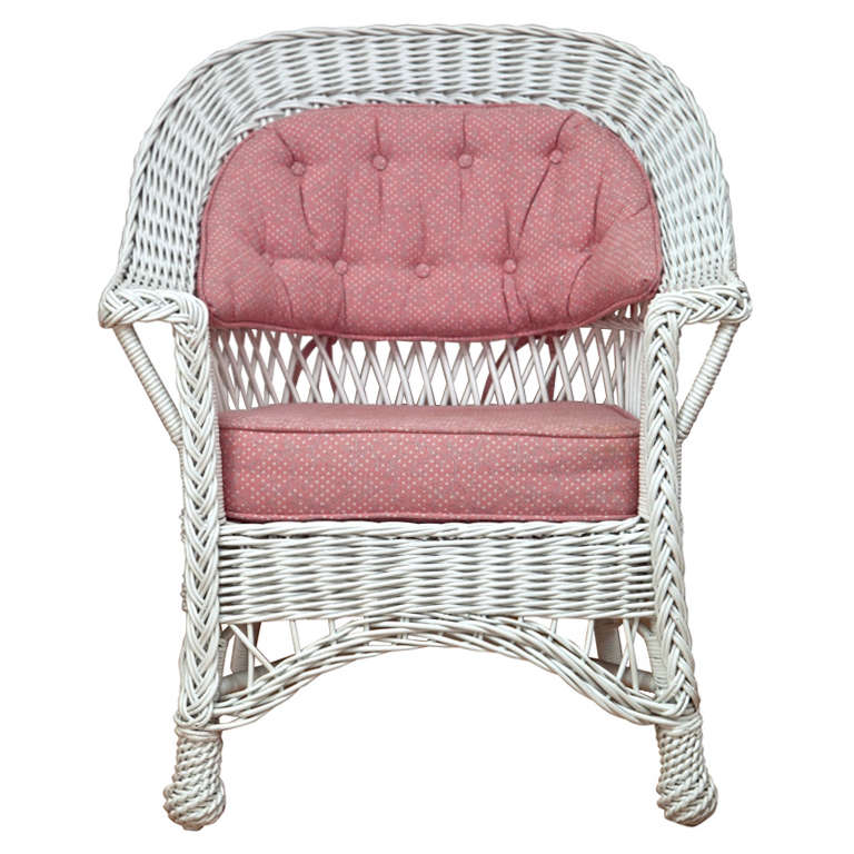 Heywood Wakefield Bar Harbor Wicker Chair For Sale at 1stDibs heywood
