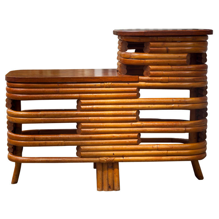 Rattan End Table at 1stDibs