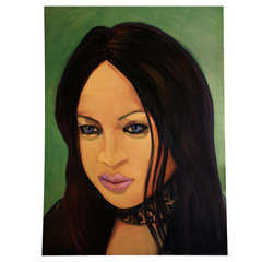 large Oil on canvas "Blue sultry eyes" 3