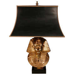 Maison Jansen Table Lamp with Gold Plated Brass Tutankhamun