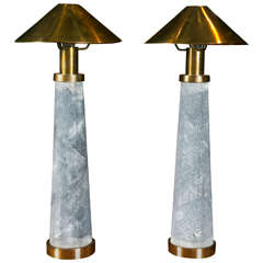 Vintage Pair Of Maitland-Smith Lighthouse Form Lamps.