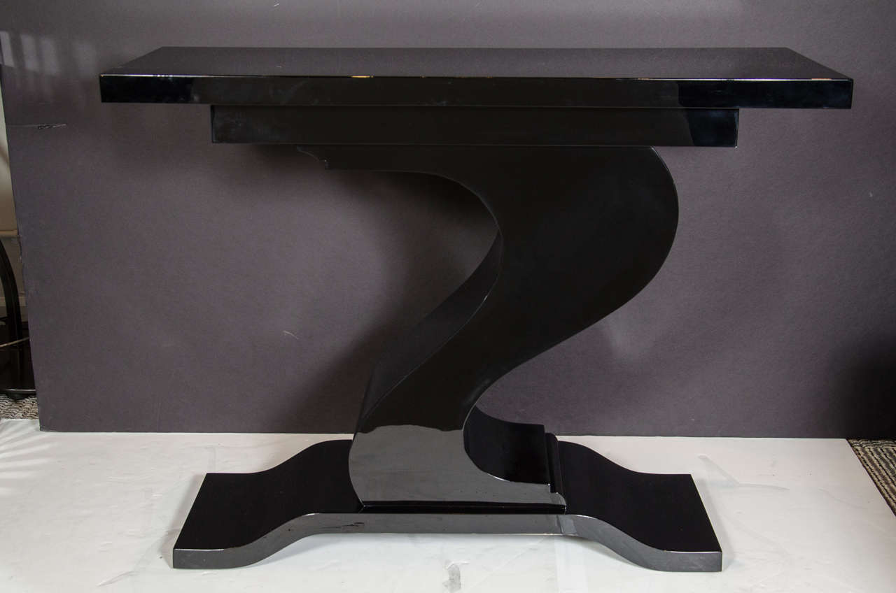 Mid-Century Modernist Asymmetrical Console Table in the Manner of Karl Springer