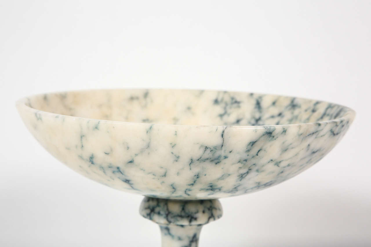 vintage marble pedestal bowl