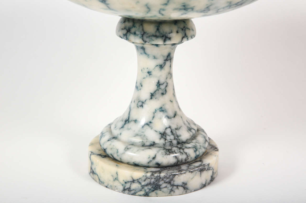 white marble pedestal bowl