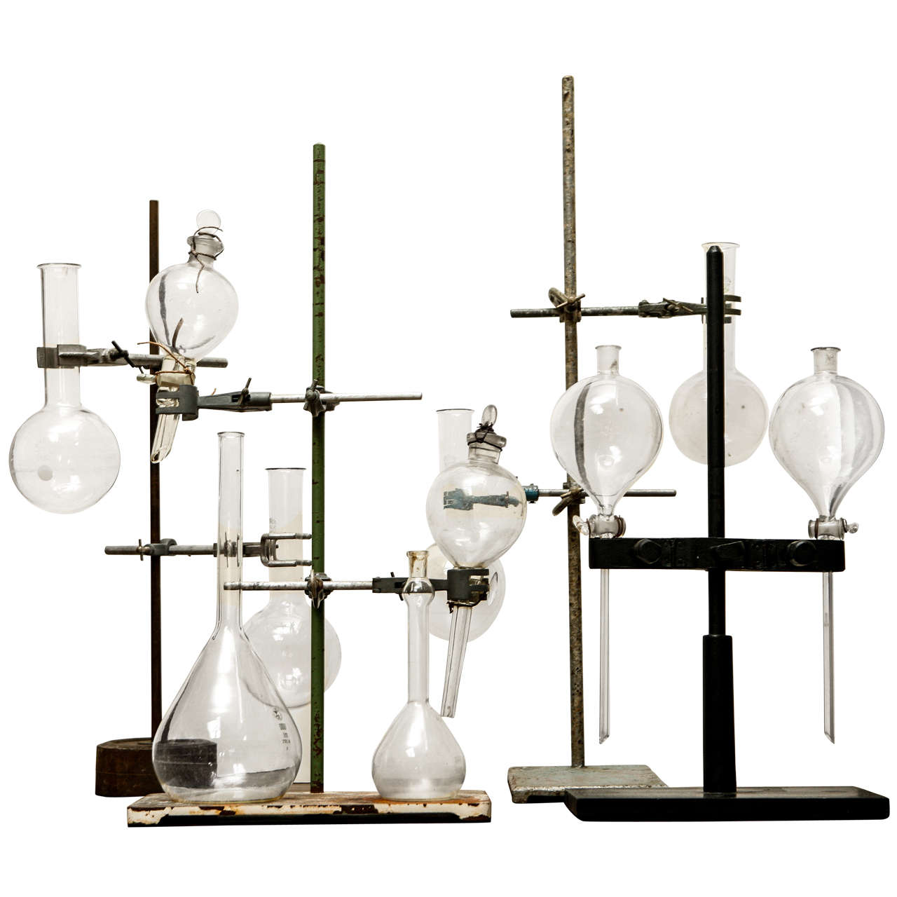 Collection (or Singles) of Glass Beakers on Stands ca. 1890