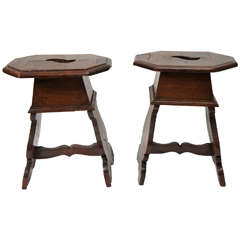 Antique Pair of 17th / 18th Italian Gout stools