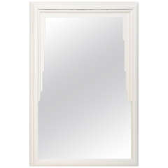 Dorothy Draper, Hollywood Regency, Art Deco Style Mirror in White Lacquer 7