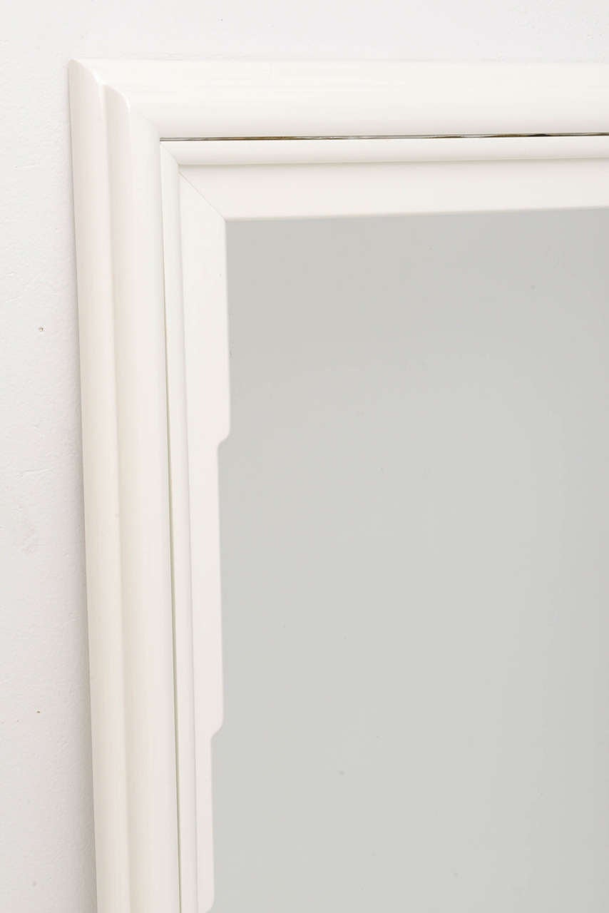 Dorothy Draper, Hollywood Regency, Art Deco Style Mirror in White