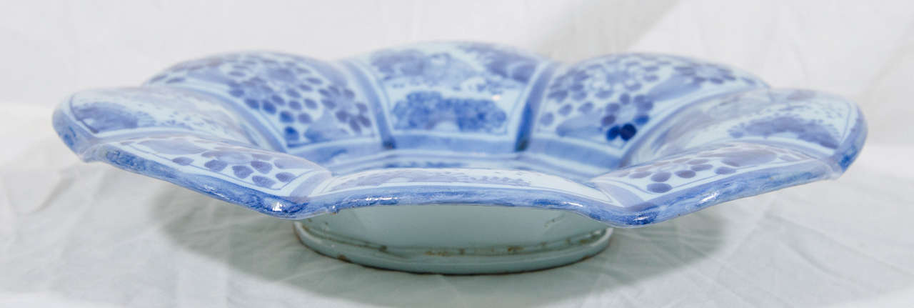 Faience 17th Century Blue and White German Delft Charger