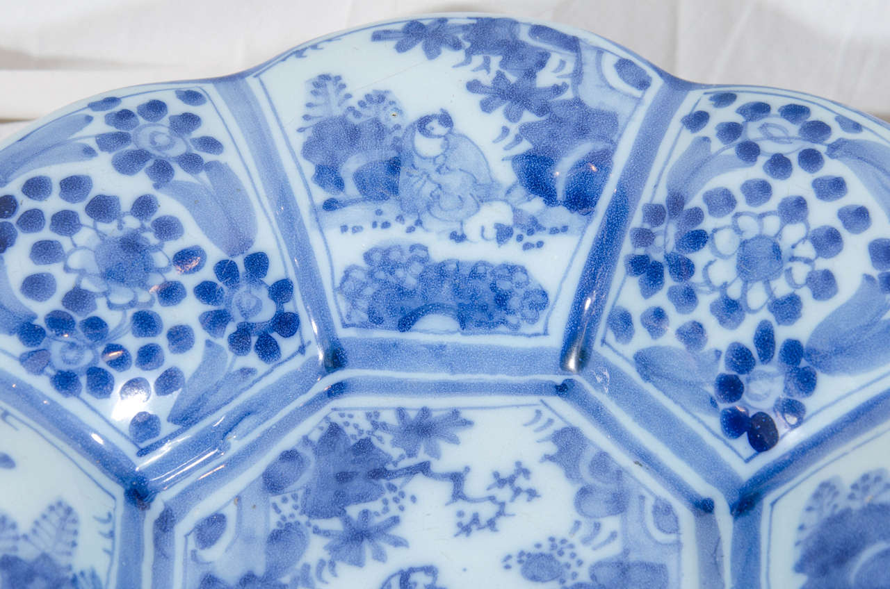 Ming 17th Century Blue and White German Delft Charger