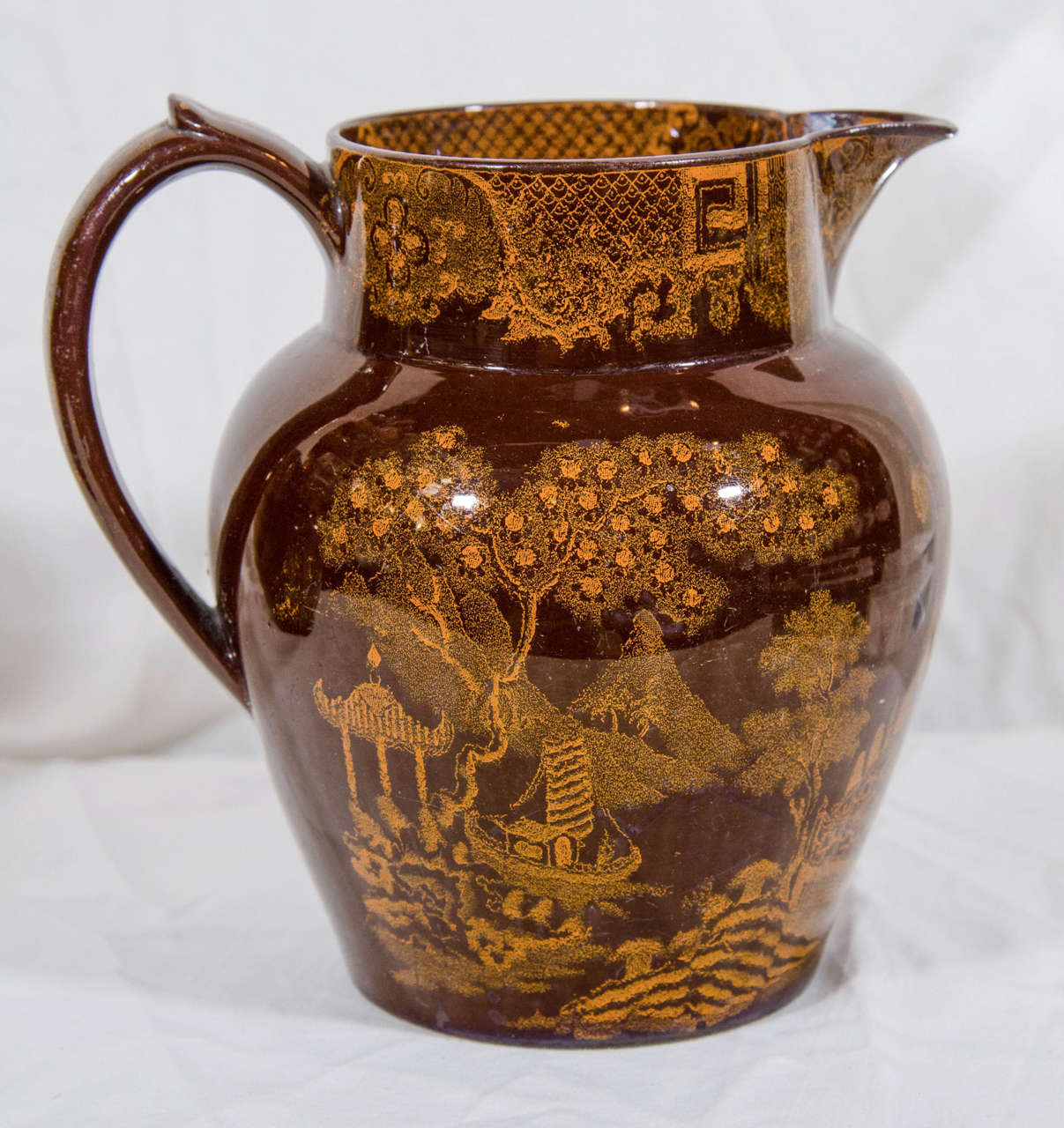 Victorian Collection of Scott Brothers or Southwick Pottery Pitchers
