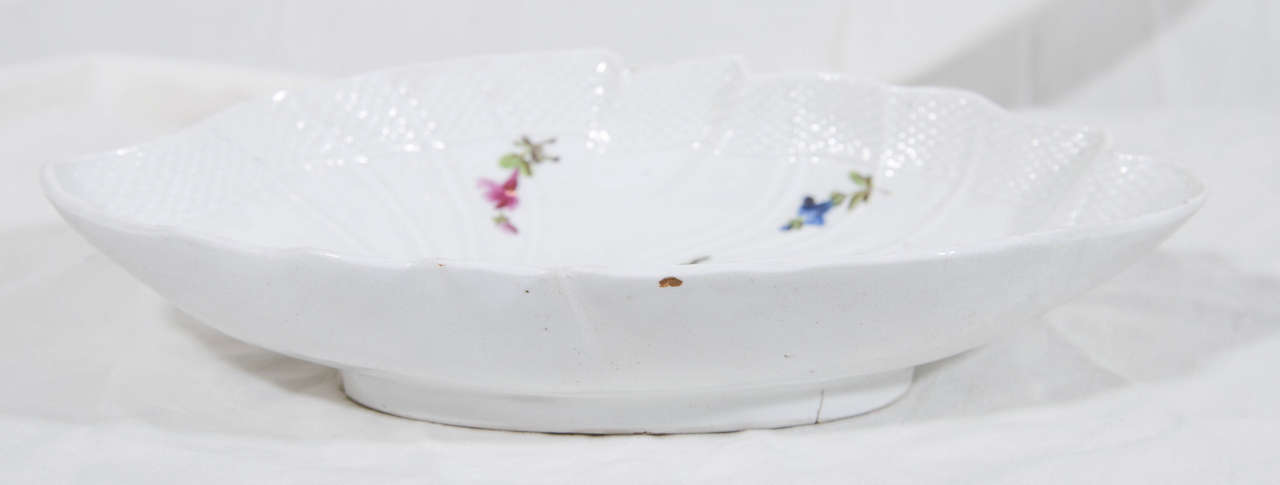 Antique Imperial Vienna Porcelain Dishes Painted with Flowers 4