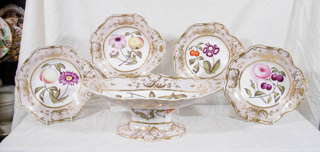 19th Century Antique Porcelain Hand Painted Dishes