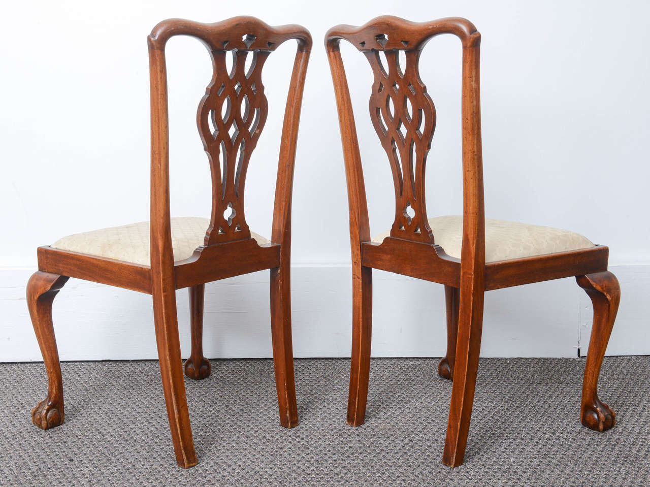 Set of Six Mahogany English Chippendale Style Dining Chairs 2
