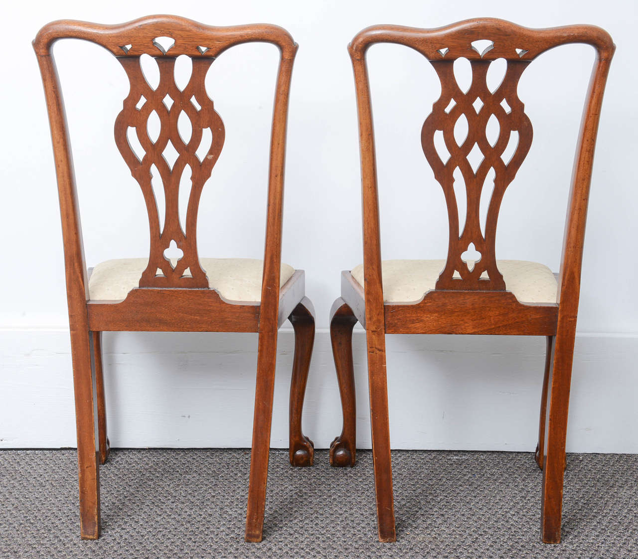Set of Six Mahogany English Chippendale Style Dining Chairs 3