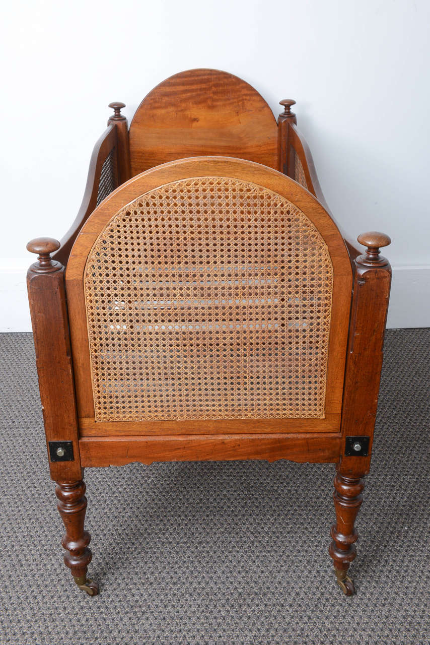Rare 19th Century Mahogany Babies or Dolls Cradle 4